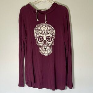 French‎ Pastry Sugar Skull Litewieght Hoodie Shirt